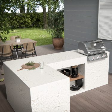 exterior stone kitchen bench