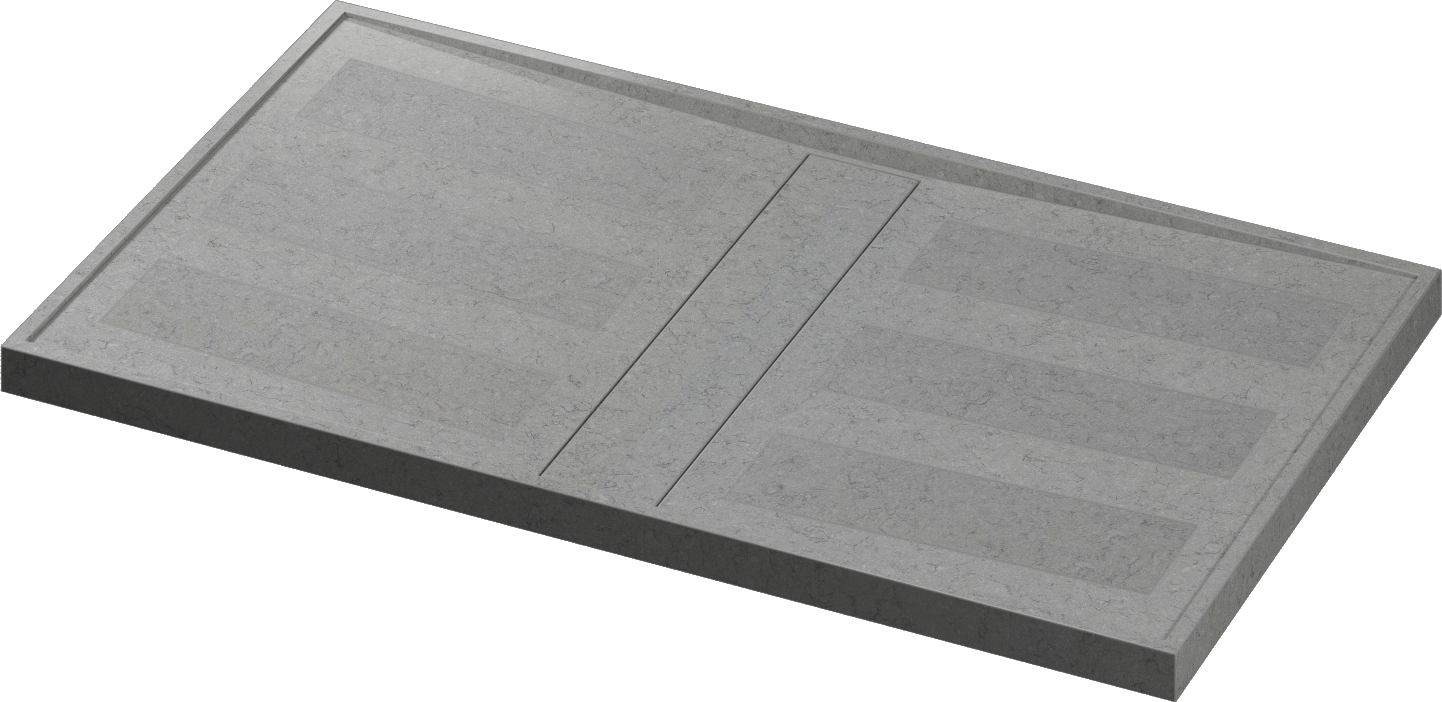 tapered stone slab